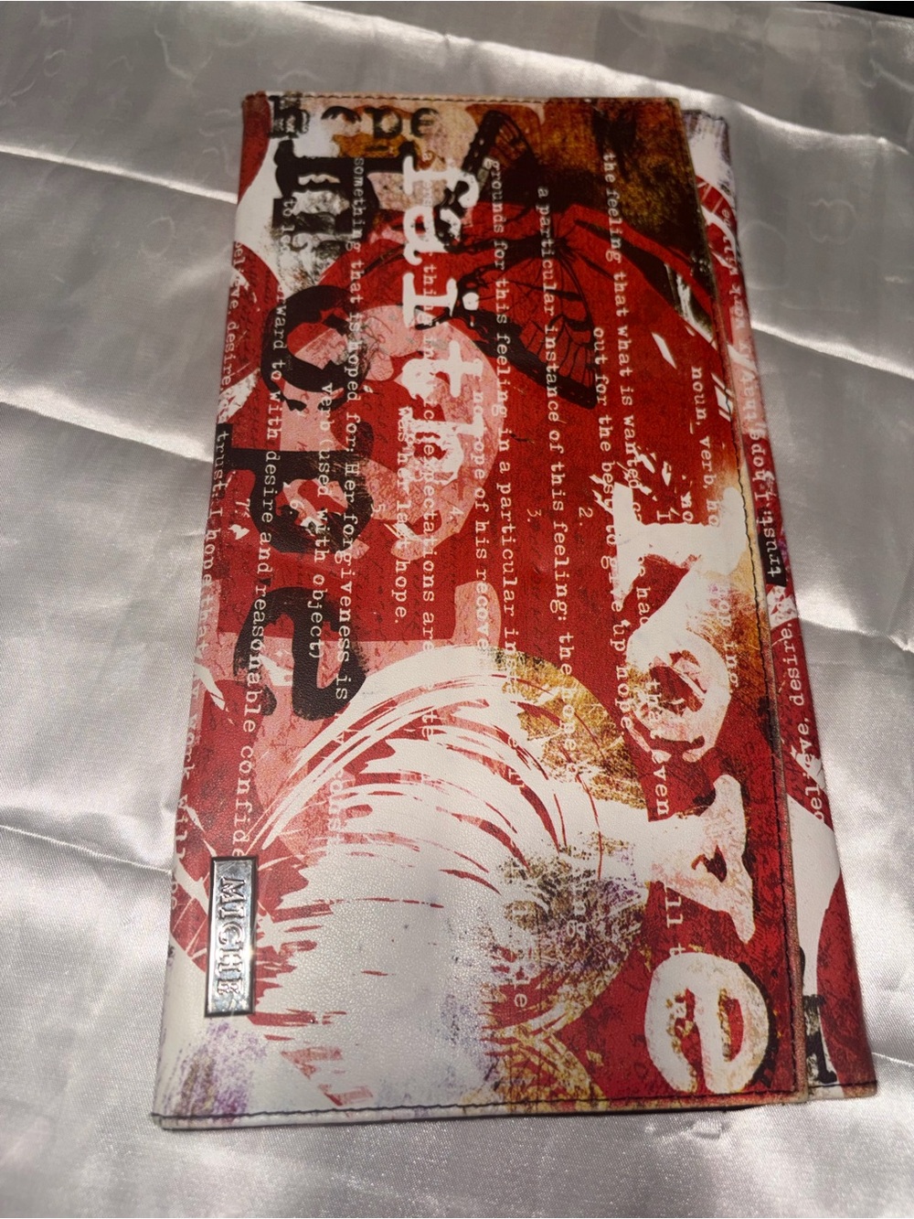 Miche Red Typographic Mixed-Media Wall Art